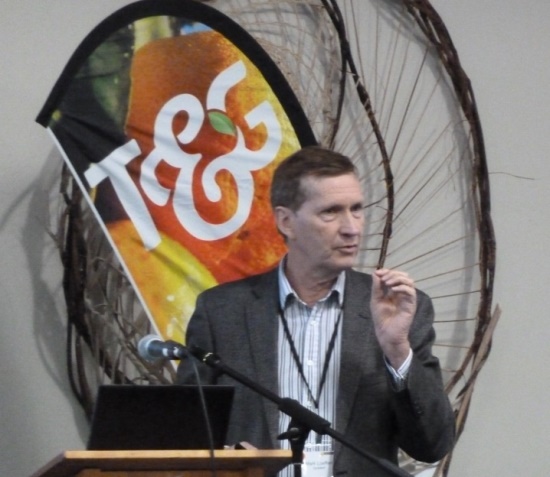 Mark Loeffen presenting at a NZCGI Conference